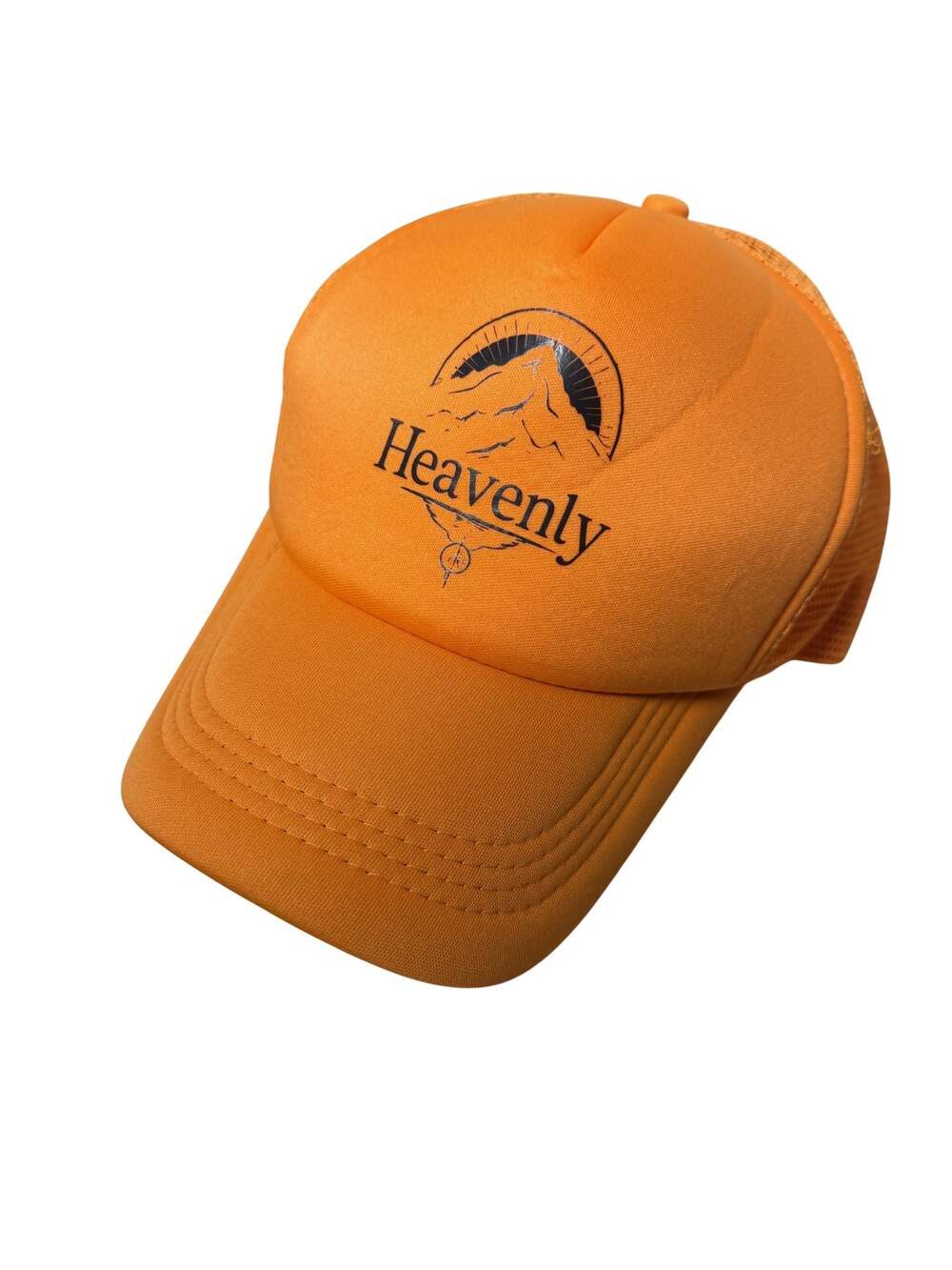 Brand New Heavenly Mountain Logo Orange Trucker Hat Cap